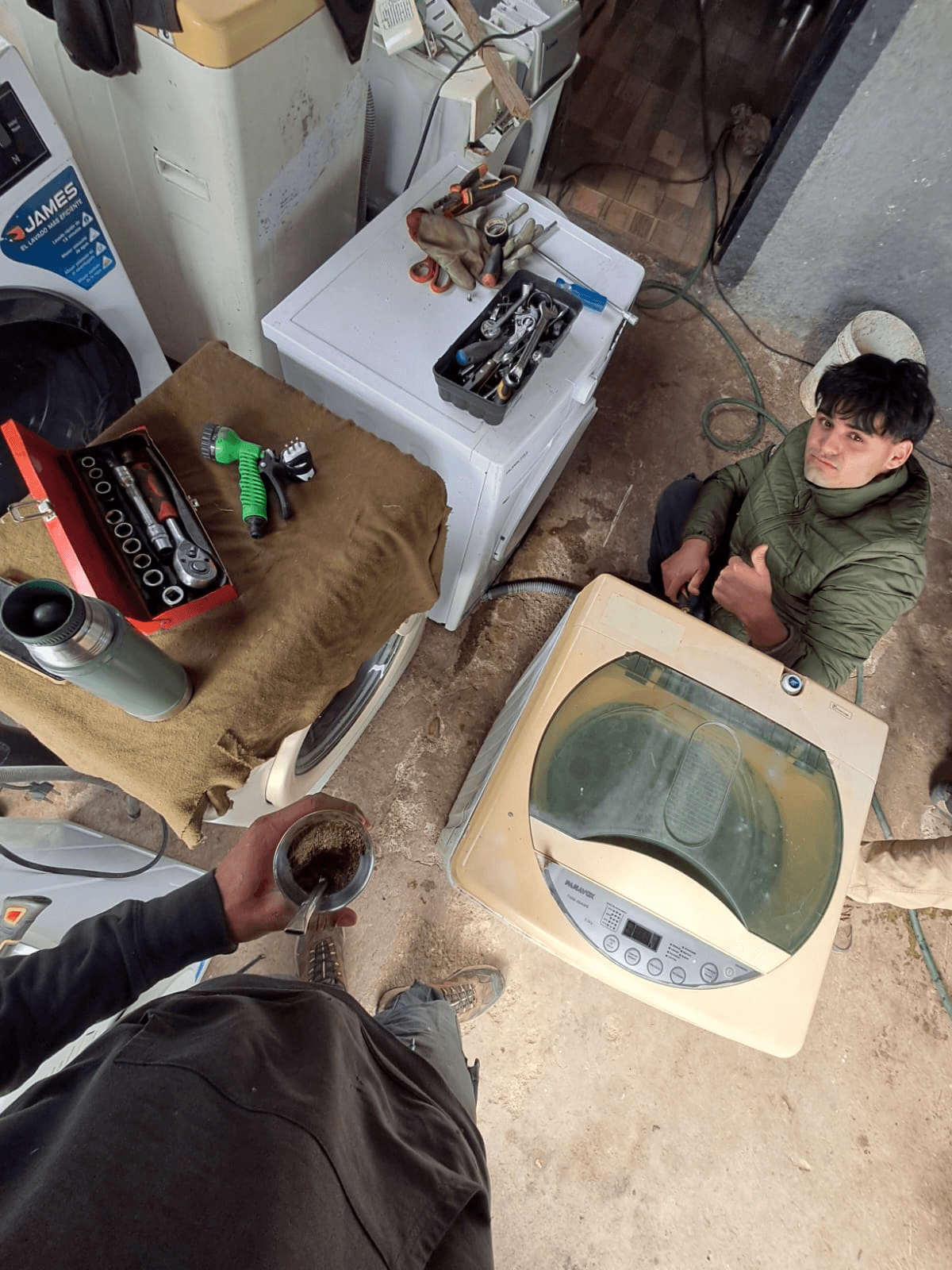 Trabajo real de reparacion de lavarropas en Durazno